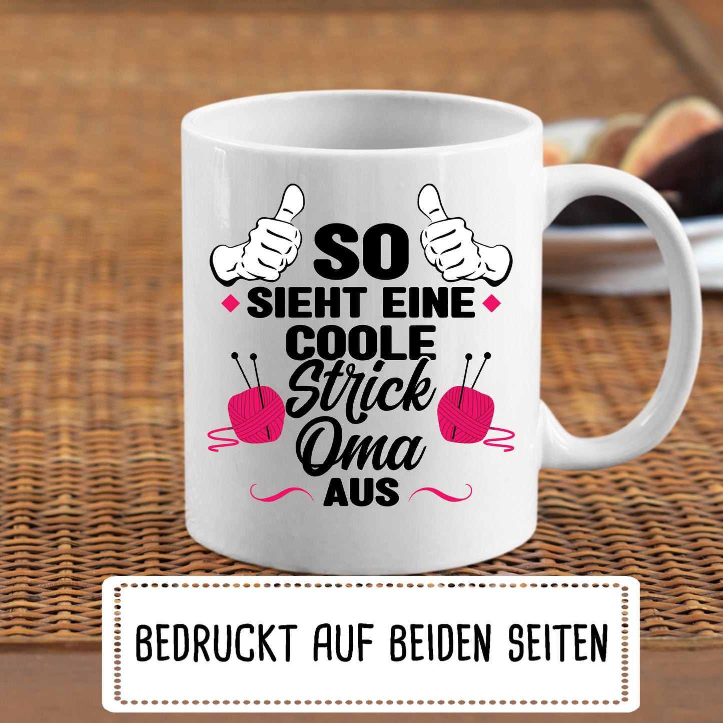 Strick Tasse | so sieht eine coole strick Oma aus |