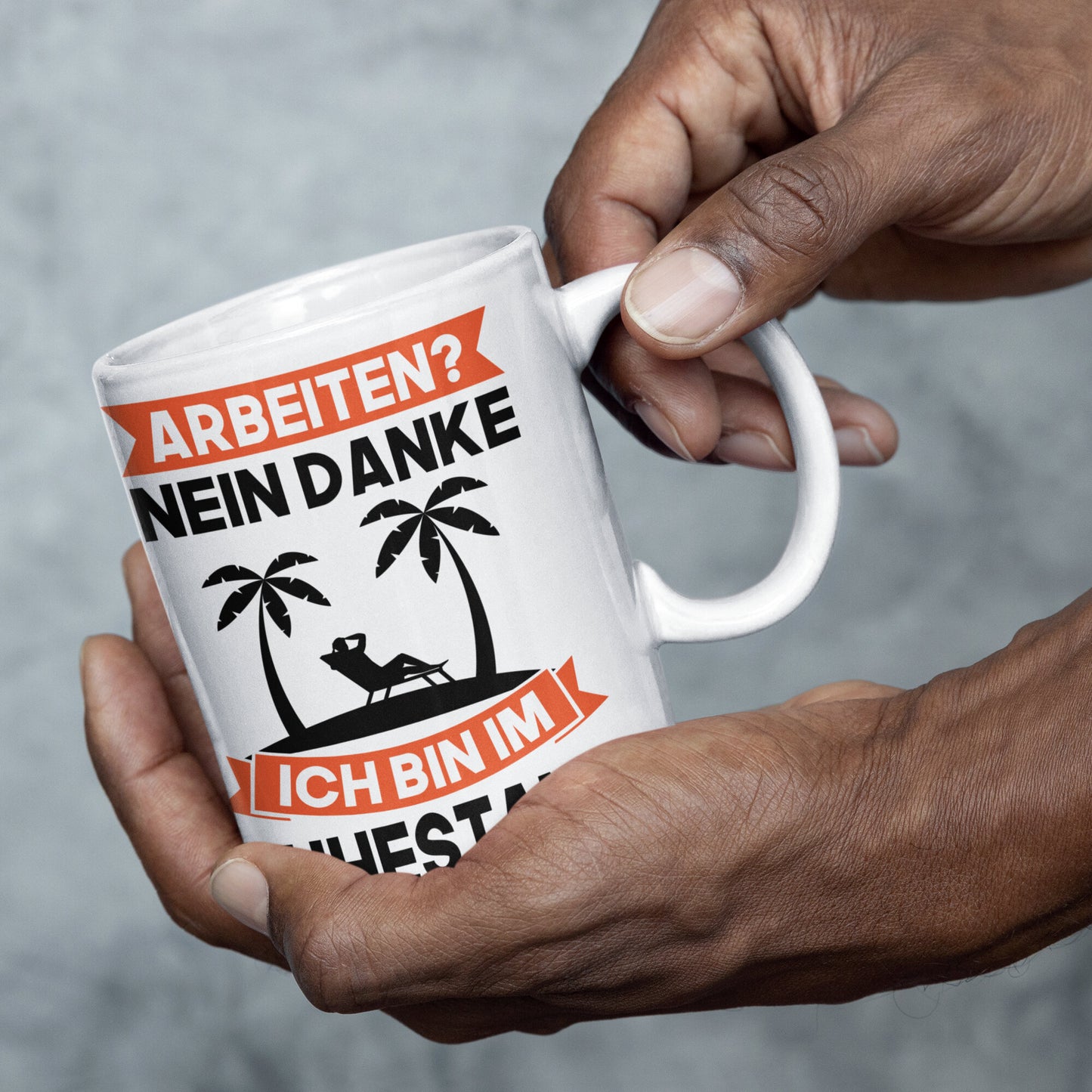 Rente Tasse | tschüss Arbeit! hallo Ruhestand Rentner Rentenalter