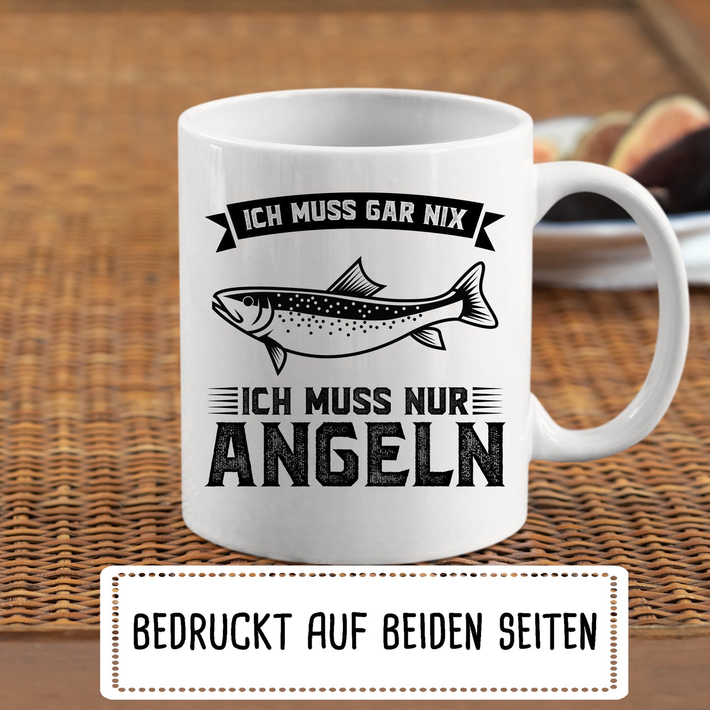 Angeln Tasse | ich mus gar nix ich muss nur Angeln |