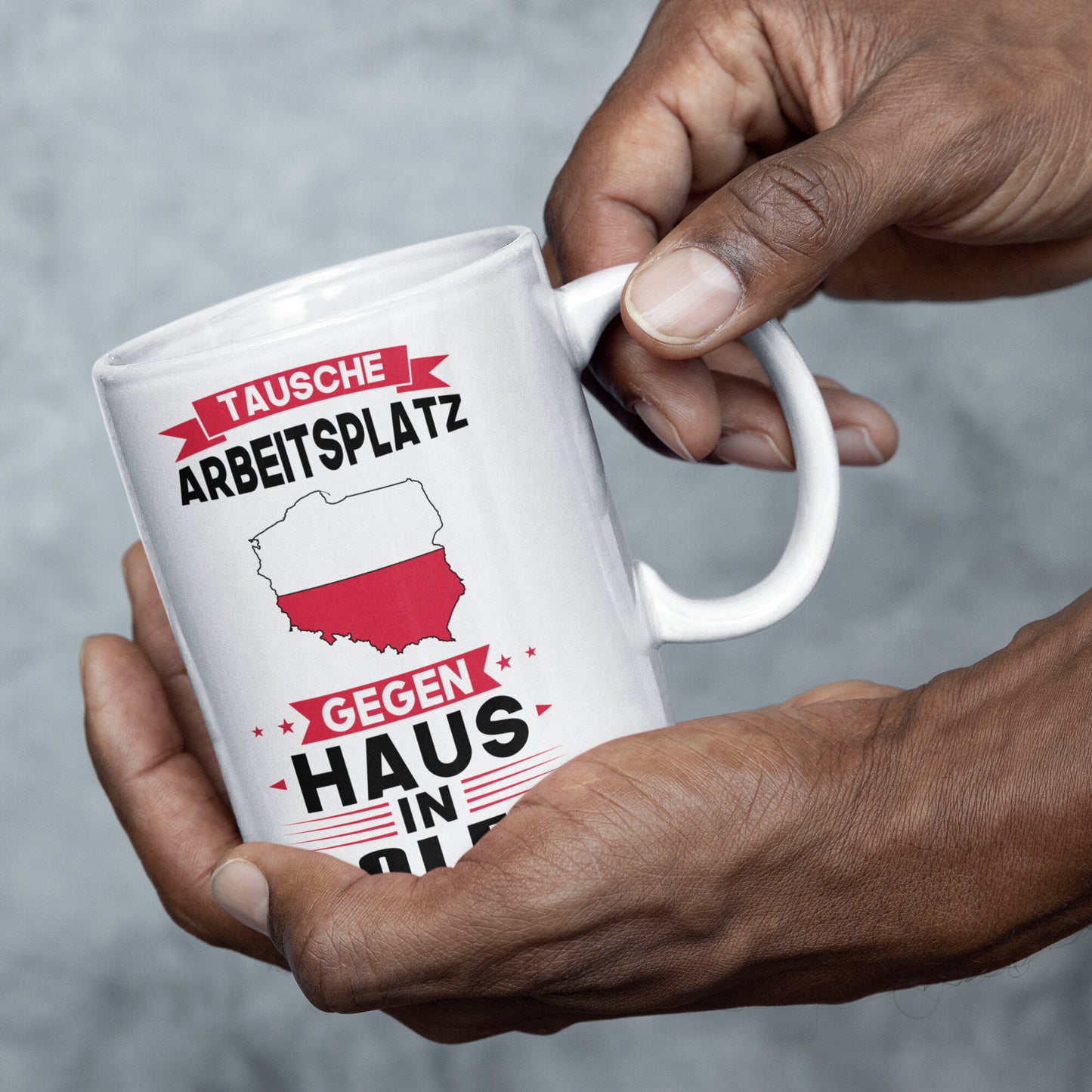 Polen Tasse | tausche Arbeitsplatz gegen Haus in Polen | Pole