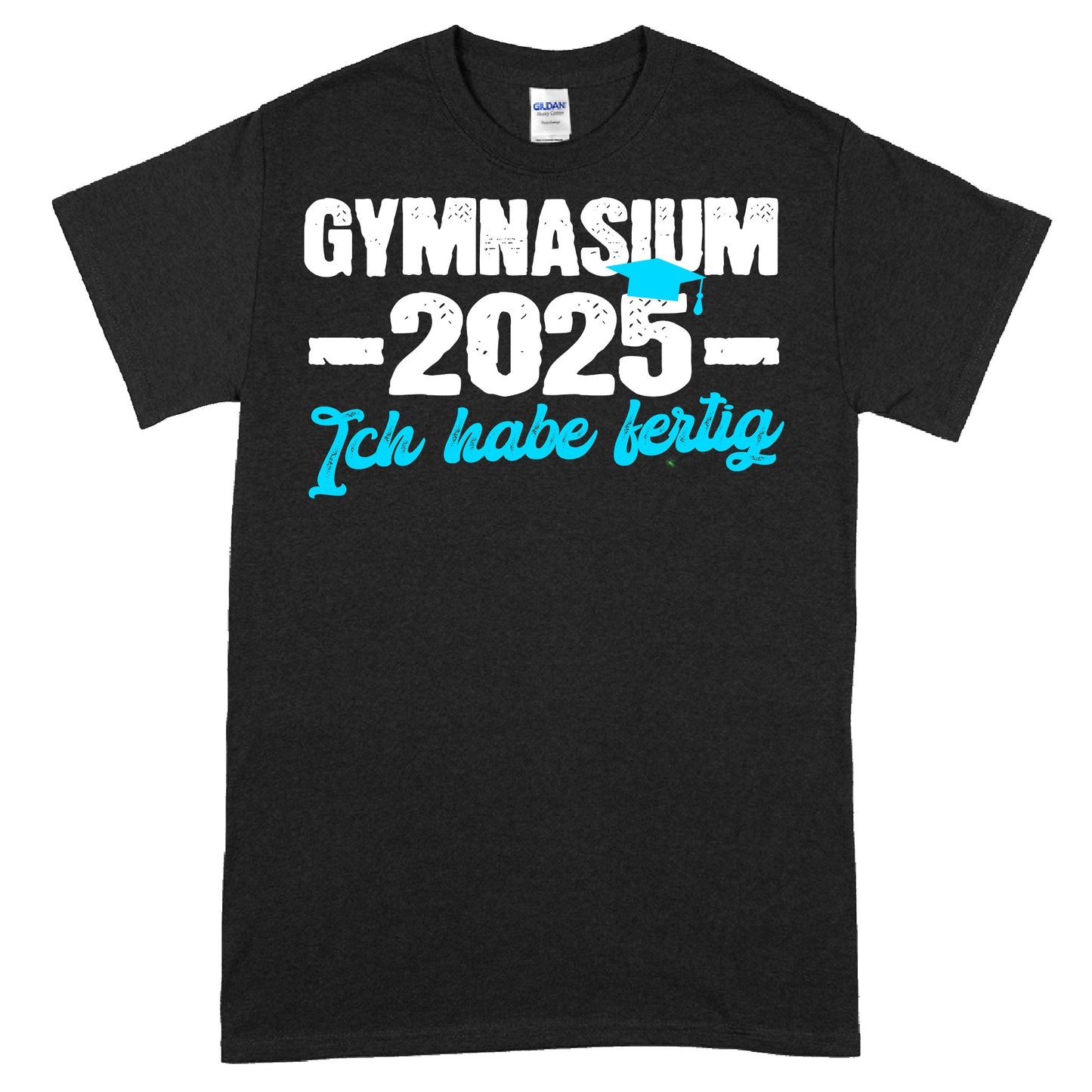 Gymnasium-Abschluss-Shirt 2025 mit dem Slogan "Ich habe fertig"