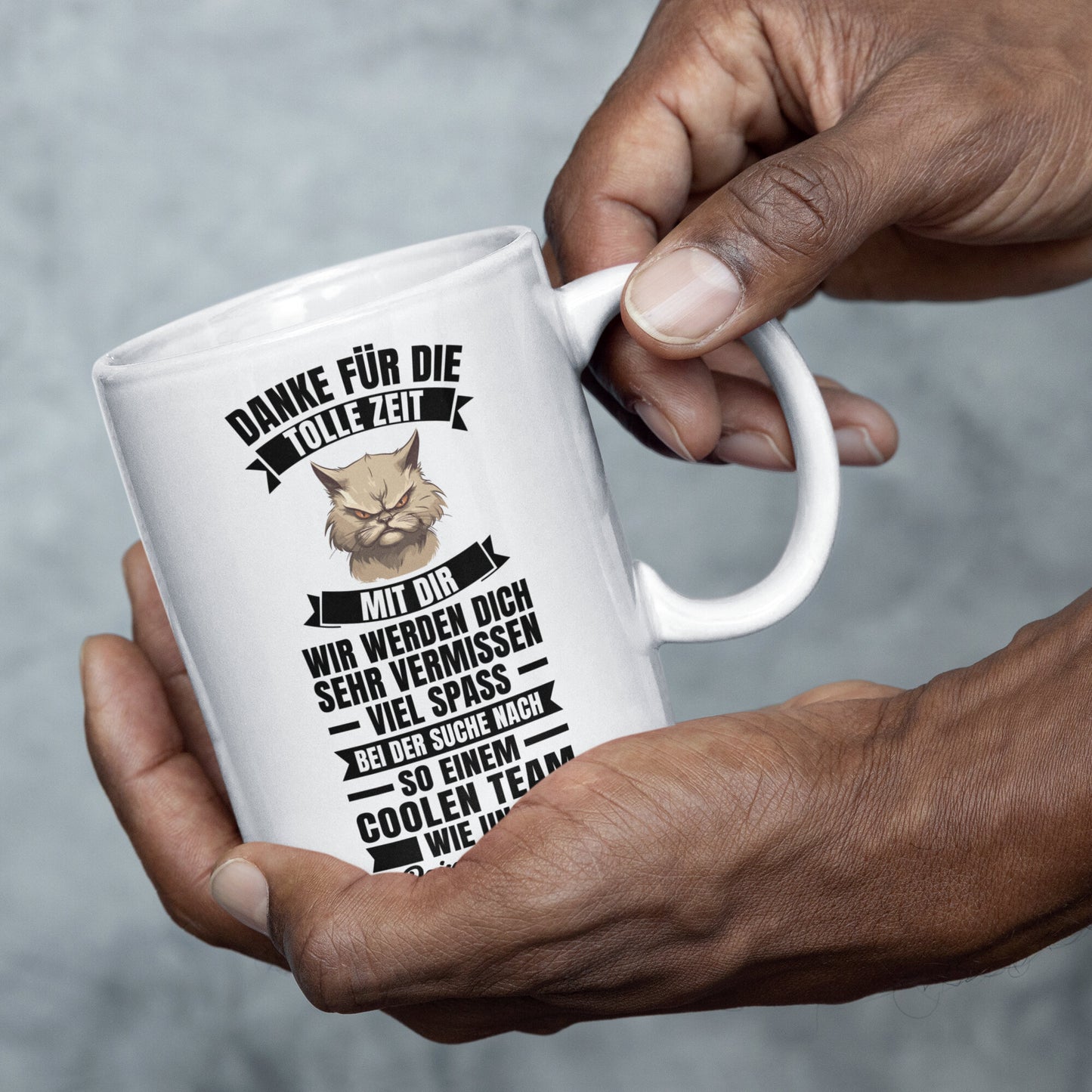 Kollege Katze Tasse | danke für die tolle Zeit mit dir Kollegenabschied Jobwechsel