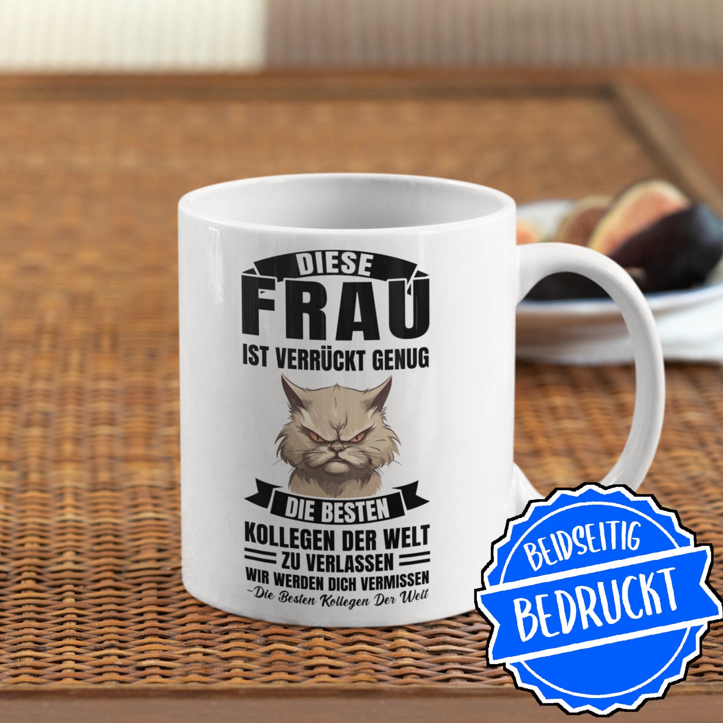 Kollegin Katze Tasse | diese Frau ist verrückt genug die besten Kollegen Kollegenabschied Jobwechsel