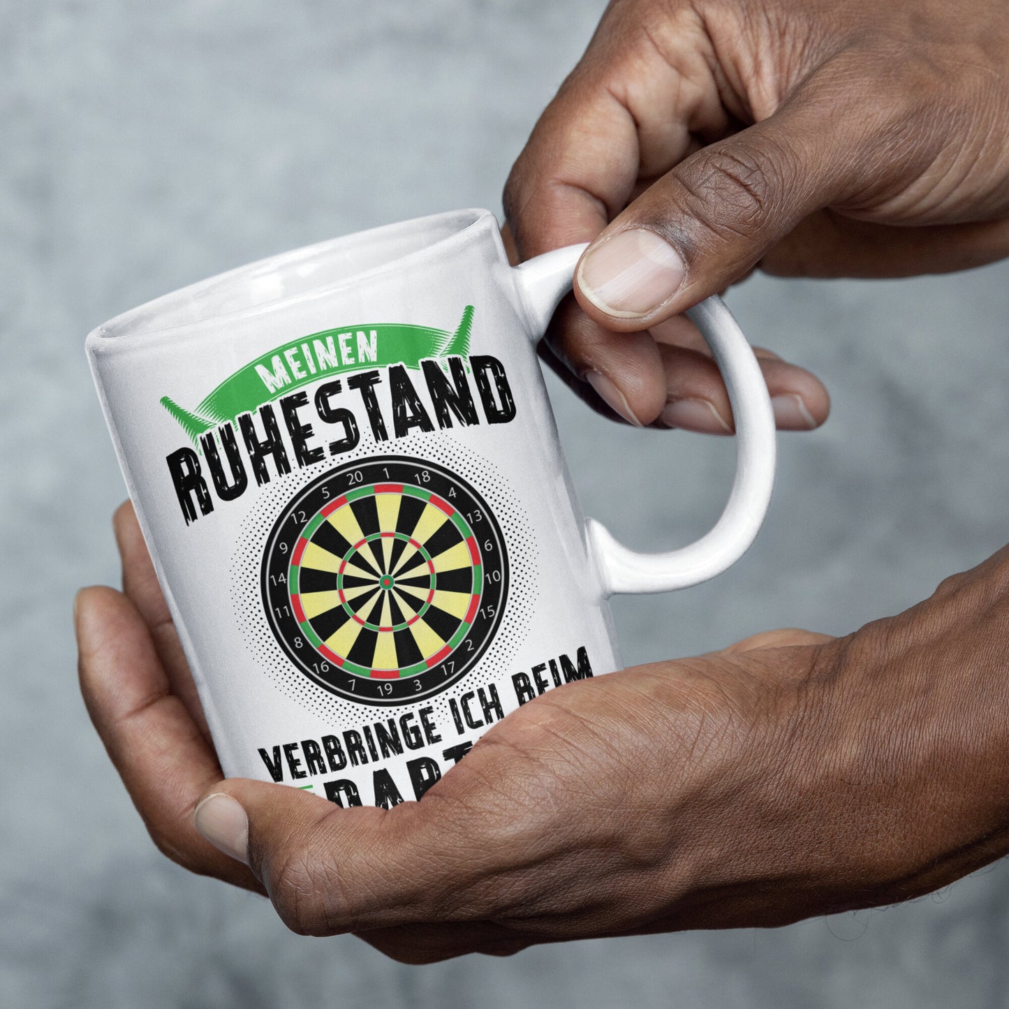 Dart Tasse | meinen Ruhestand verbringe ich beim Darten | Dartspieler Ruhestand Rentner