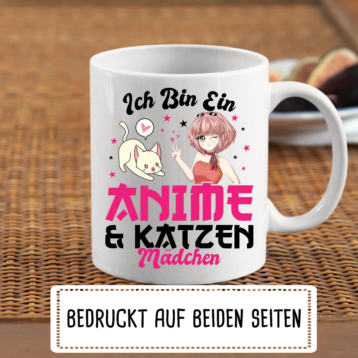 Anime Tasse | ich bin ein Anime & Katzen Mädchen |