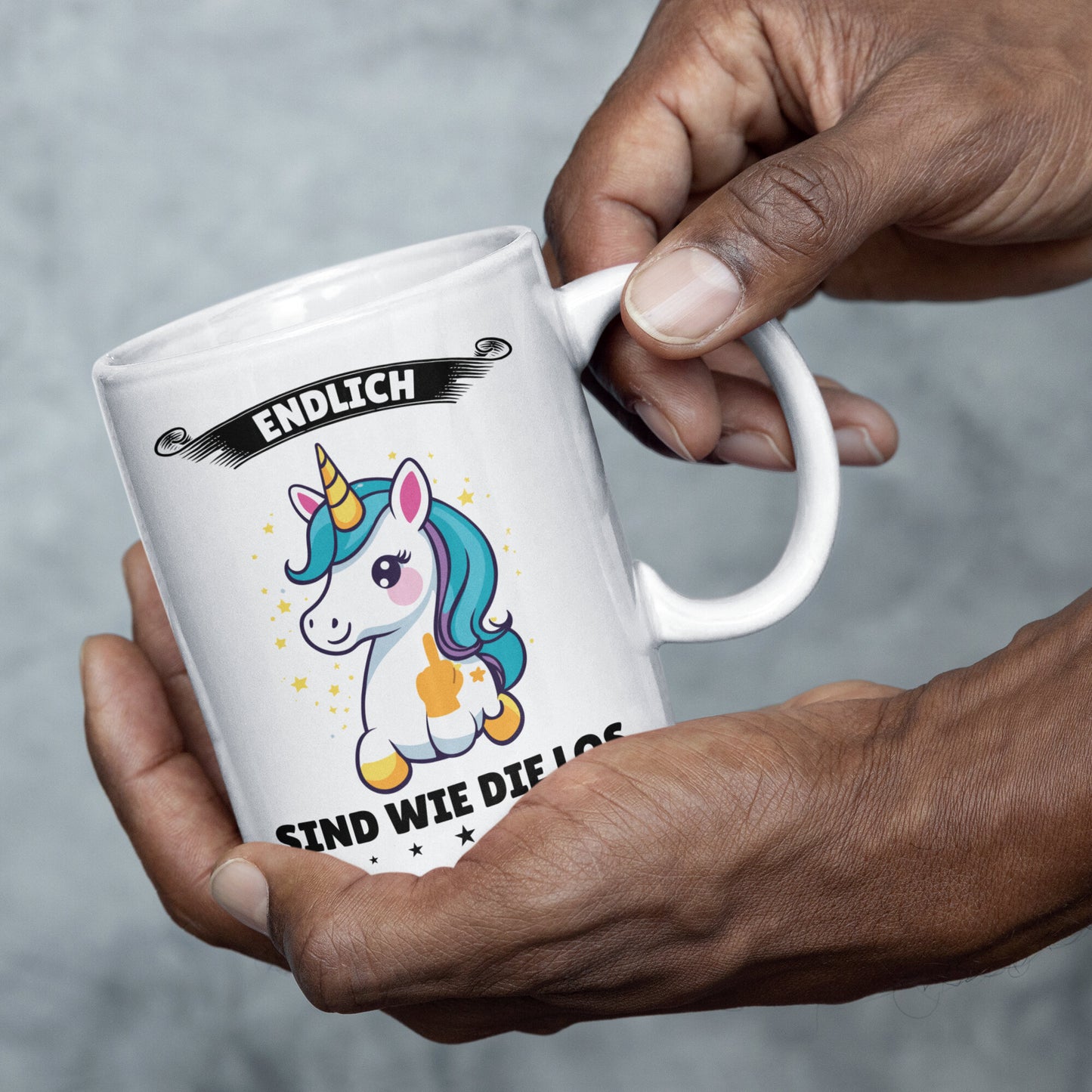 Kollegin Tasse | endlich sind wie die los Jobwechsel Abschiedsgeschenk