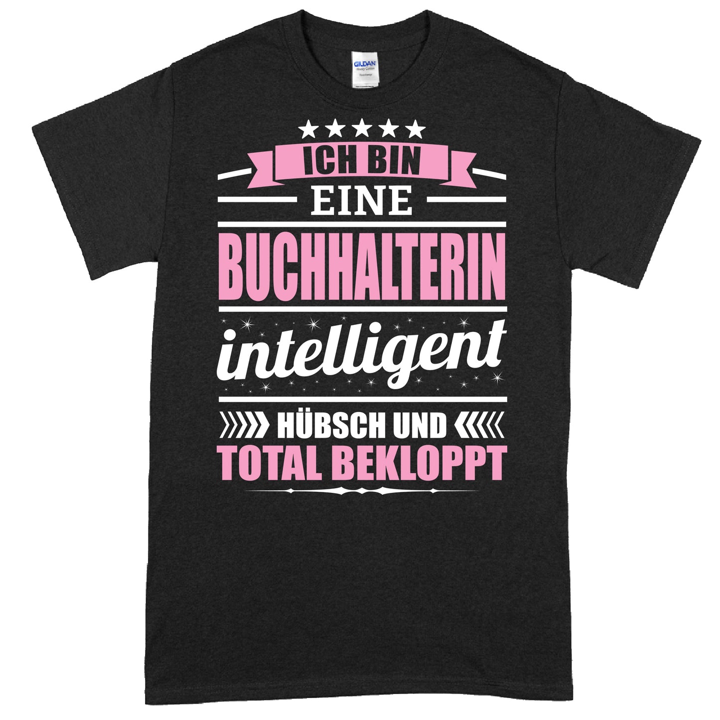 Design eines Shirts mit der Aufschrift "Buchhalterin Shirt | Ich bin eine Buchhalterin Geschenk" in stilvoller Schrift.