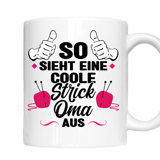 Strick Tasse | so sieht eine coole strick Oma aus  |