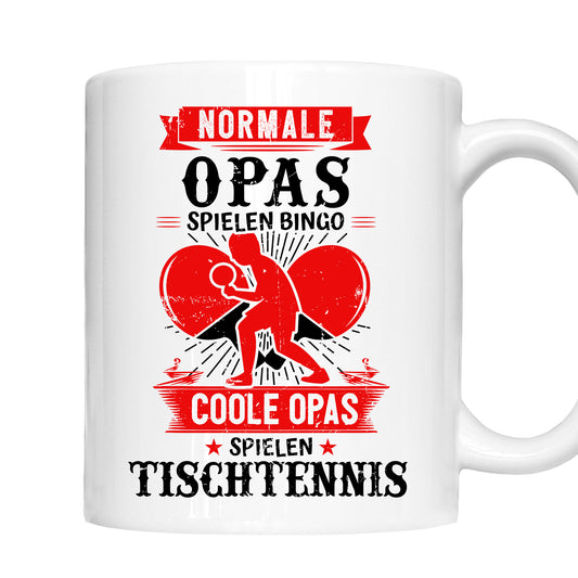 Tischtennis Tasse | normale Opas spielen Bingo coole Opas spielen Tischtennis |