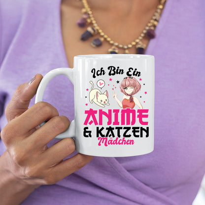 Anime Tasse | ich bin ein Anime & Katzen Mädchen |