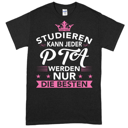 Design eines T-Shirts mit der Aufschrift "PTA Shirt | Geschenk Pharmazist" für Pharmazeuten.