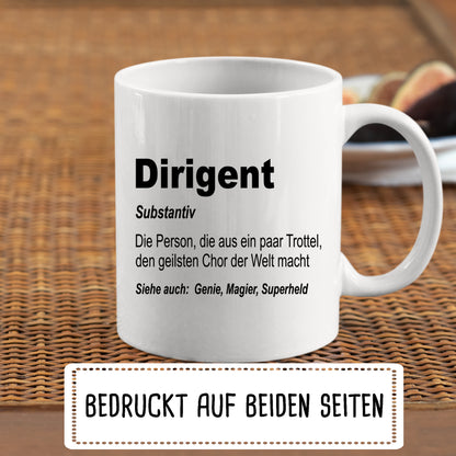 Dirigent Tasse | Dirigent Person, die aus paar Trottel |