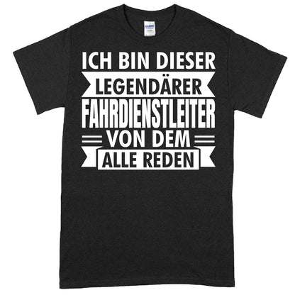 Fahrdienstleiter Shirt mit der Aufschrift "Legendärer Dienstleiter Geschenk" in stilvollem Design.