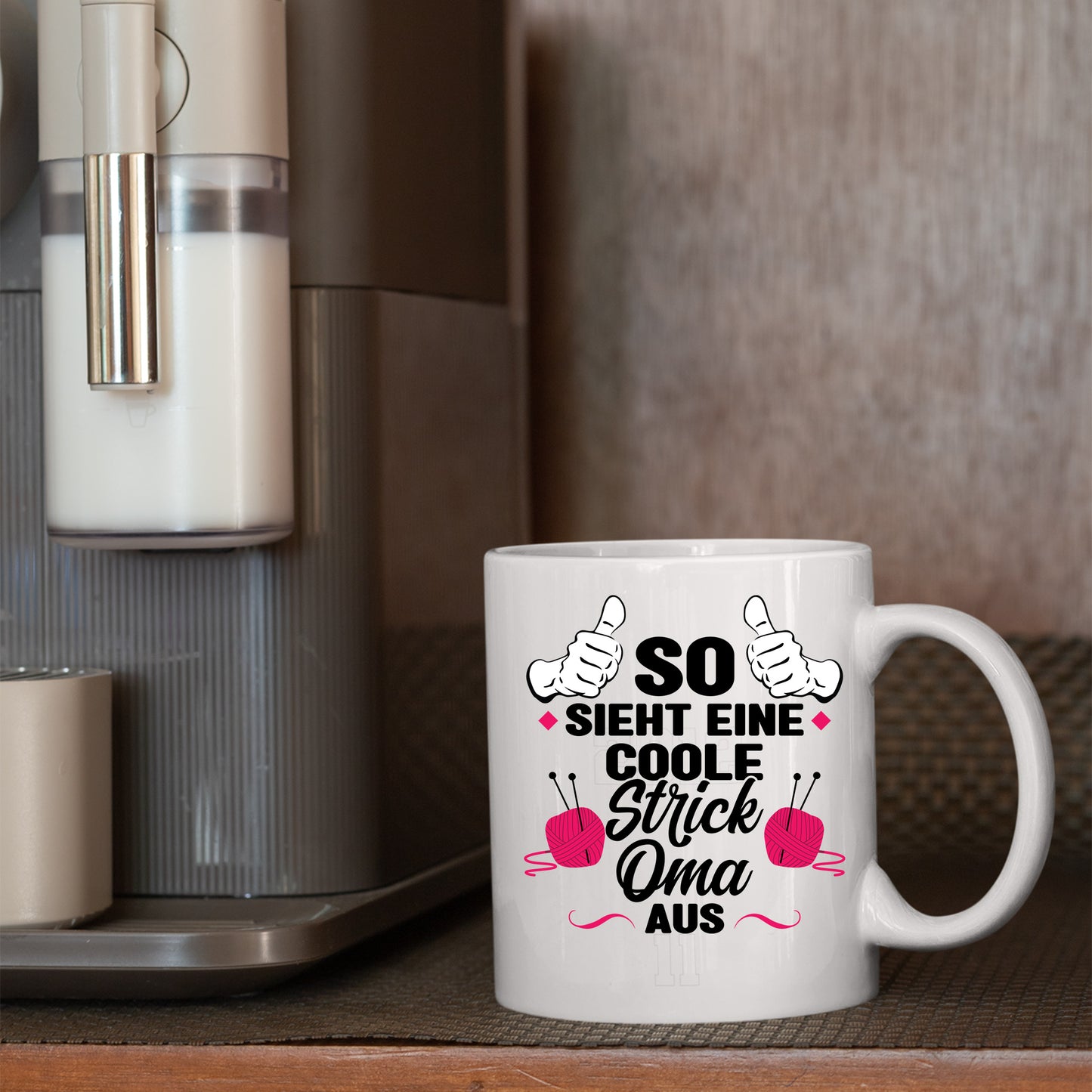 Strick Tasse | so sieht eine coole strick Oma aus  |
