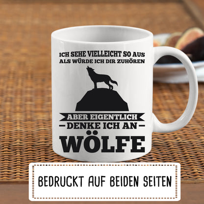 Wölfe Tasse | denke ich an Wölfe |