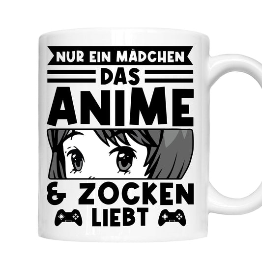 Anime Tasse | nur ein Mädchen das Anime & Zocken liebt |