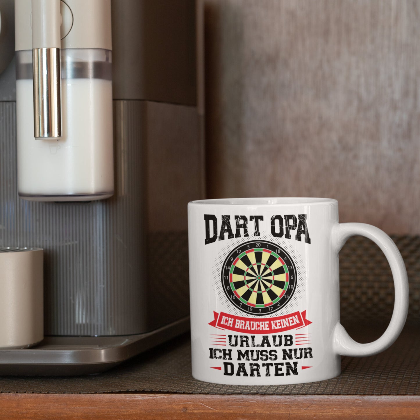 Dart Tasse | Dart Opa ich brauche keinen Urlaub  | Dartspieler Ruhestand Rentner