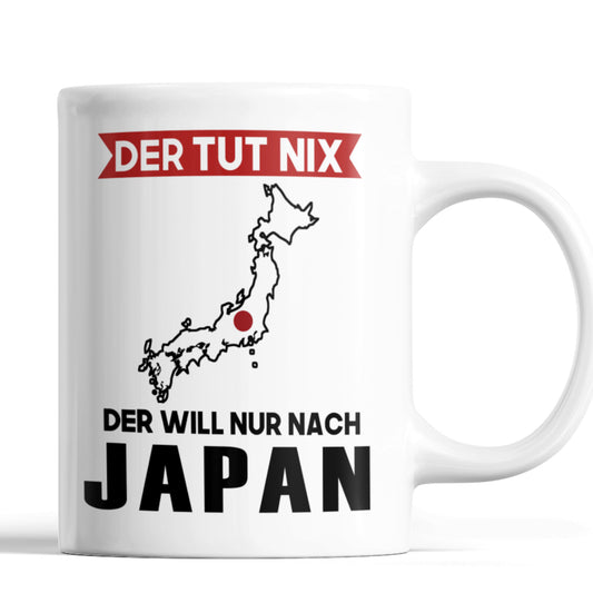Japan Tasse  Japanisches Geschenk Japanische Flagge der tut nix 