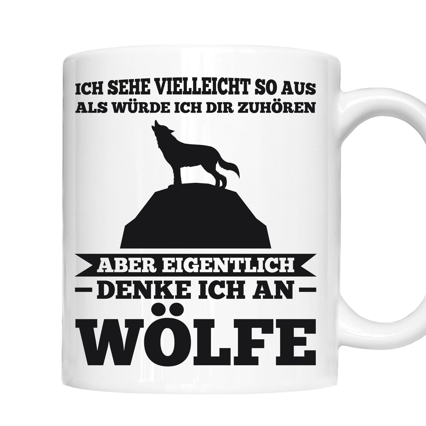 Wölfe Tasse | denke ich an Wölfe |