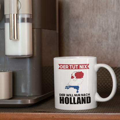Holland Tasse  hollandische Geschenk Hollandische Flagge der tut nix