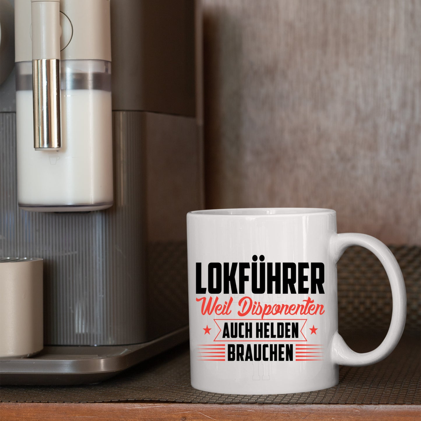 Eisenbahner Tasse |  Lokführer weil disponenten auch Helden brauchen |