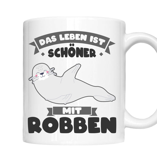 Robben Tasse |das Leben ist schöner mit  Robben |
