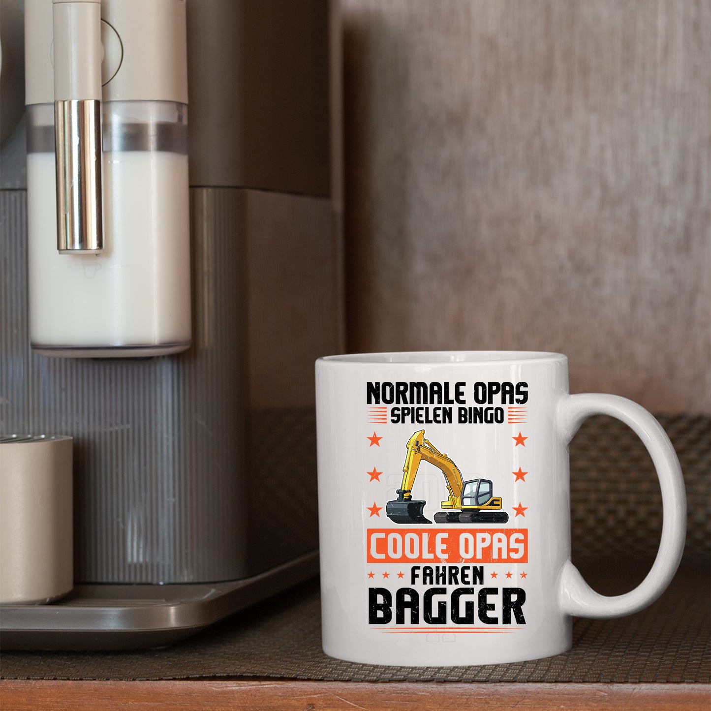 Bagger Tasse | normale Opas spielen Bingo coole Opas fahren Bagger |