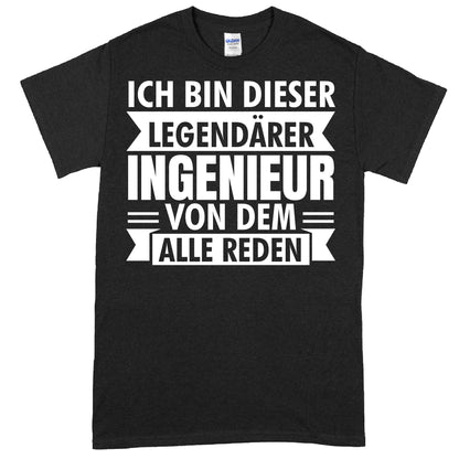 Ingenieur Shirt mit Aufschrift "Legendärer Techniker" als Geschenk für Mechaniker.