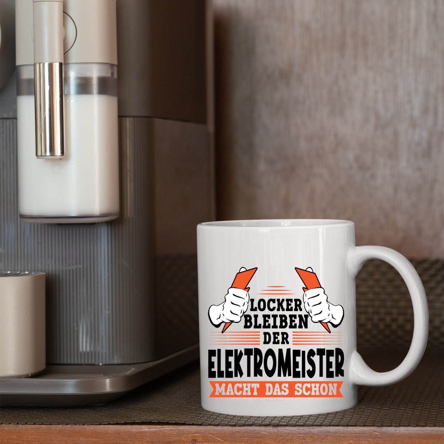 Elektriker Tasse | locker bleiben der Elektromeister |