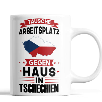 Tschechien Tasse | tausche Arbeitsplatz gegen Haus in Tschechien | Tschechisch
