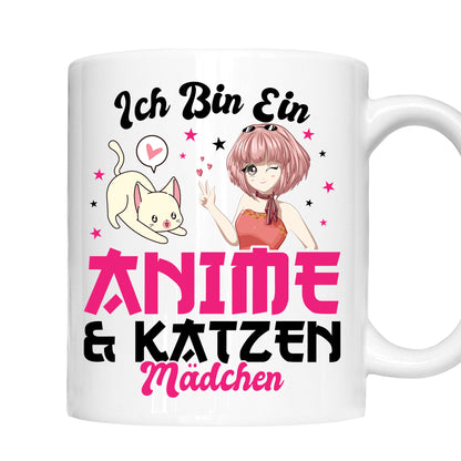 Anime Tasse | ich bin ein Anime & Katzen Mädchen |