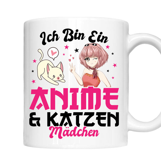 Anime Tasse | ich bin ein Anime & Katzen Mädchen |