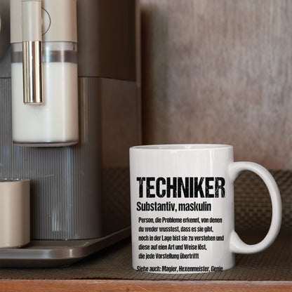 Techniker Tasse | Techniker Person, die Probleme erkennt  |