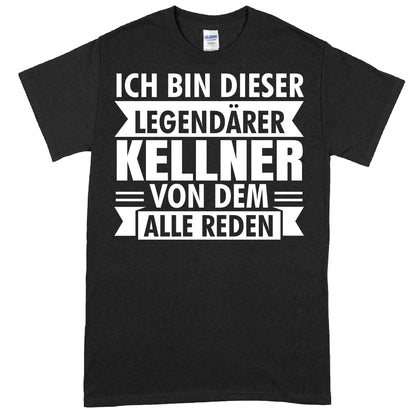 Kellner-Shirt mit Aufschrift "Legendäre Kneipe Geschenk" für Barkeeper.