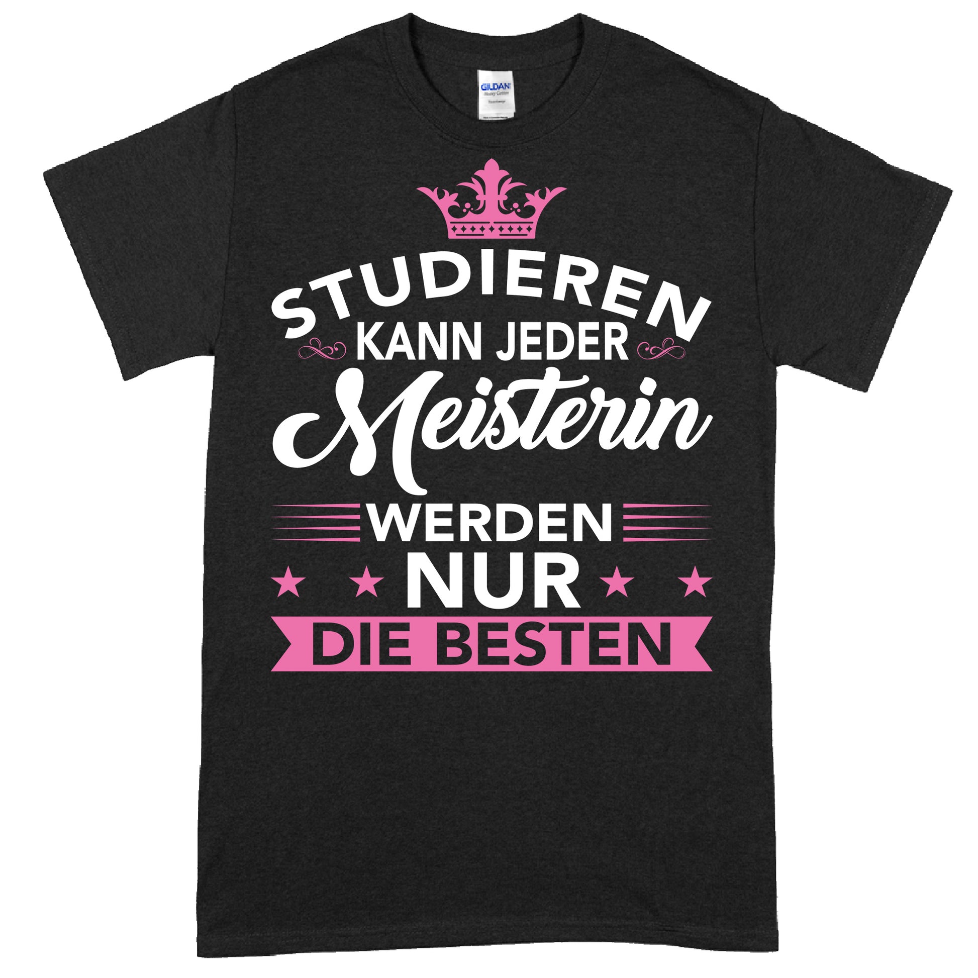 Design eines Shirts mit der Aufschrift 'Meisterin', ideal als Geschenk für Handwerkerinnen.