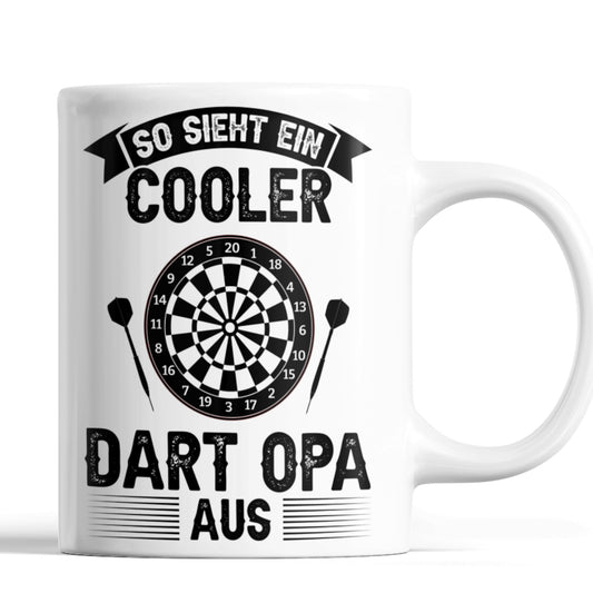 Dart Tasse | so sieht ein cooler Dart Opa aus  | Dartspieler Ruhestand Rentner