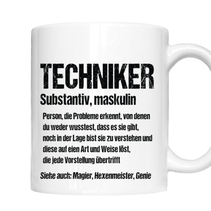 Techniker Tasse | Techniker Person, die Probleme erkennt  |