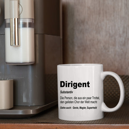 Dirigent Tasse | Dirigent Person, die aus paar Trottel |