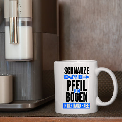 Bogenschießen Tasse | schnauze wenn ich Pfeil und Bogen in der Hand habe! |