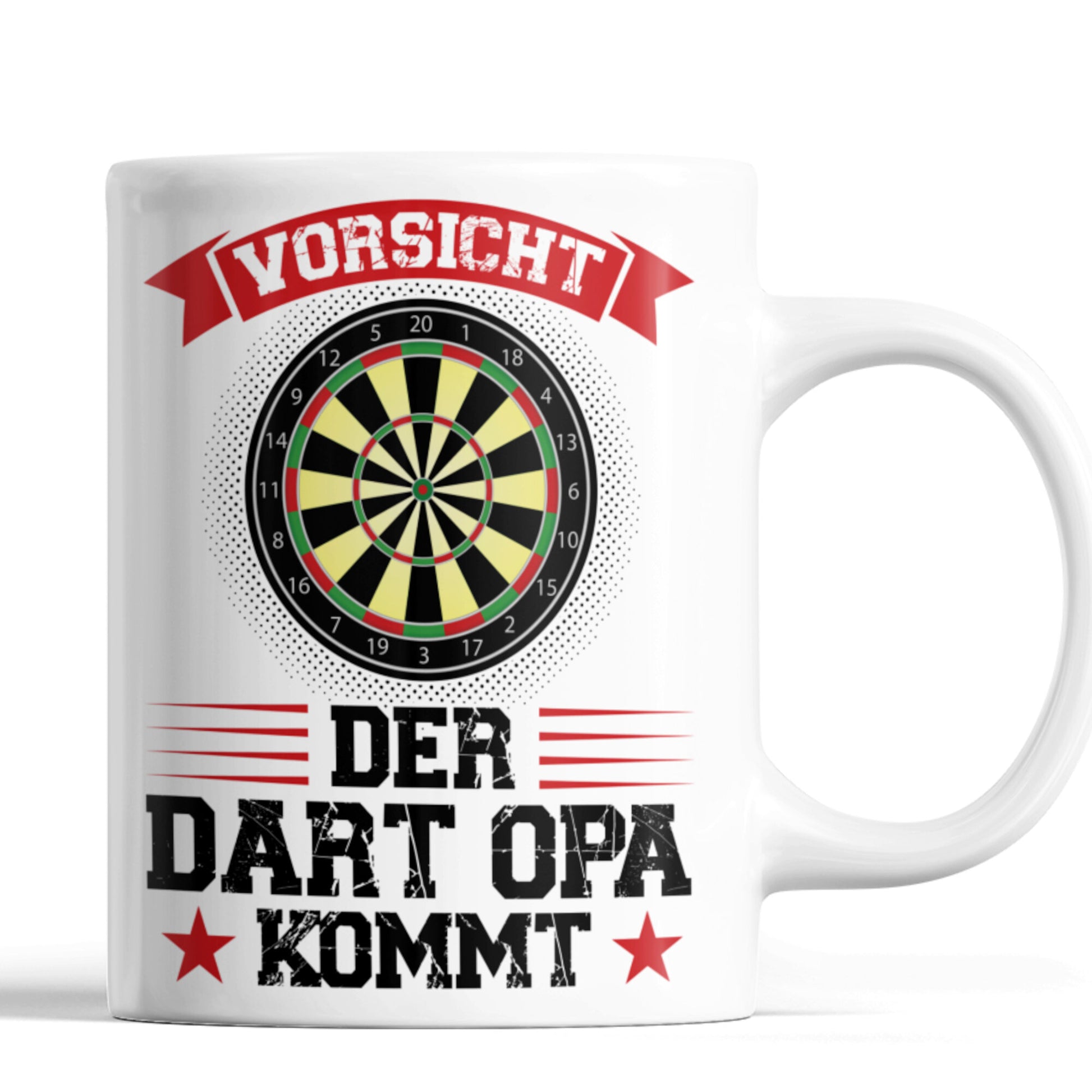 Dart Tasse | vorsicht der Dart Opa kommt | Dartspieler Ruhestand Rentner