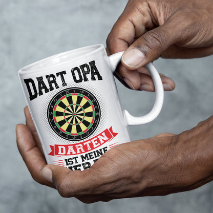 Dart Tasse | Dart Opa darten ist meine Therapie  | Dartspieler Ruhestand Rentner