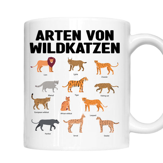 Wildkatzen Tasse  | arten von Wildkatzen |