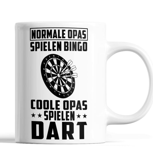 Dart Tasse | coole Opas spielen Dart  | Dartspieler Ruhestand Rentner
