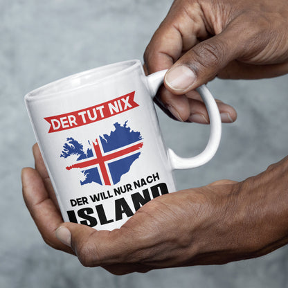 Island Tasse  Isländisches Geschenk Isländischen Flagge der tut nix