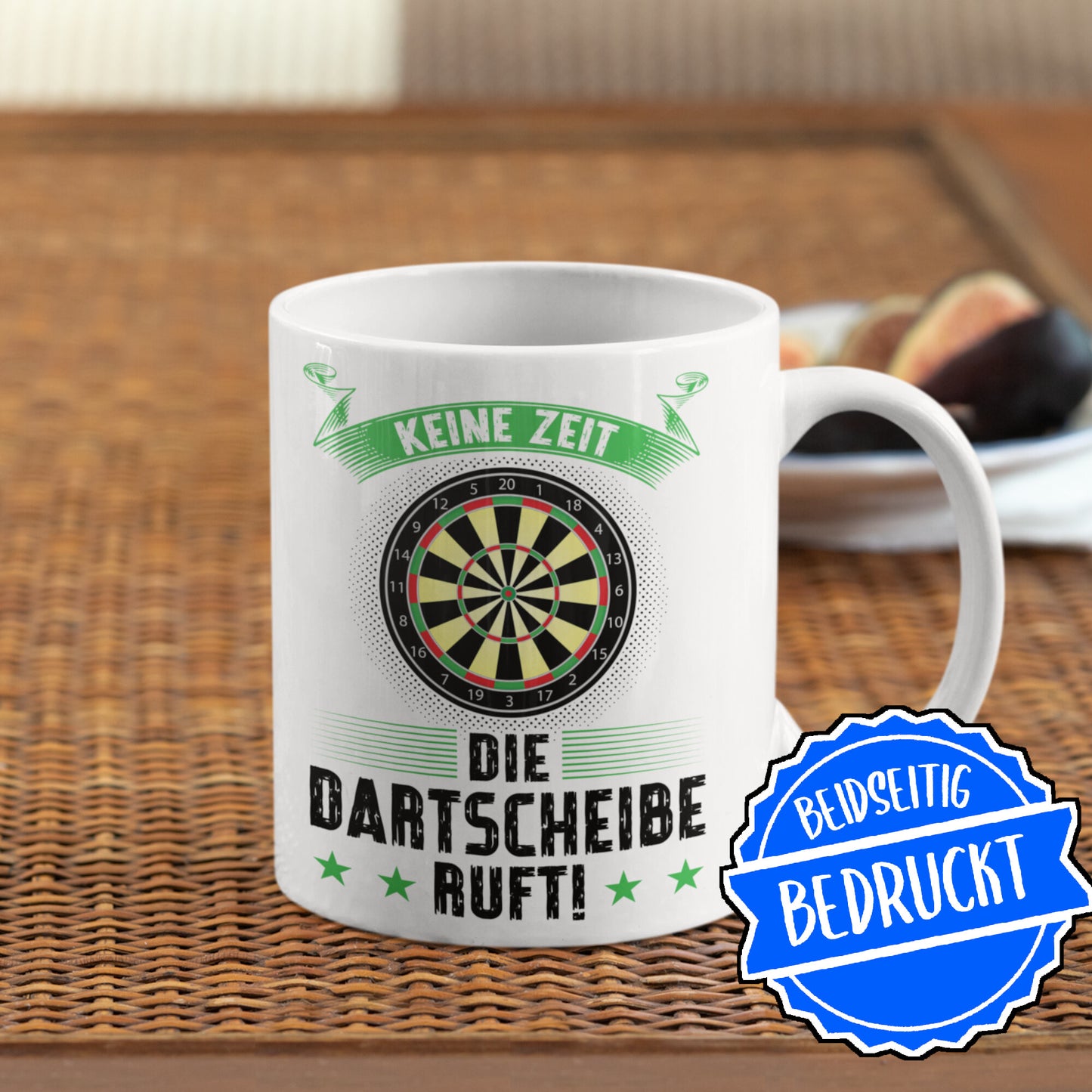 Dart Tasse | keine Zeit die Dartscheibe ruft!| | Dartspieler Ruhestand Rentner