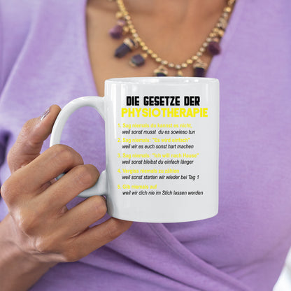 Physiotherapeuten Tasse |die gesetze der Physiotherapie |