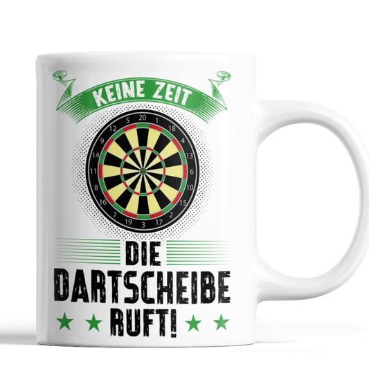 Dart Tasse | keine Zeit die Dartscheibe ruft!| | Dartspieler Ruhestand Rentner