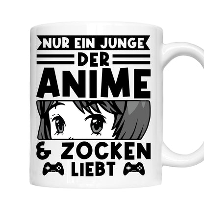 Anime Tasse | nur ein Junge das Anime & Zocken liebt |