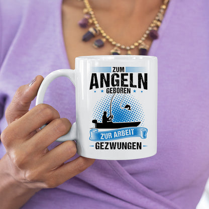 Angeln Tasse | zum Angeln geboren  |
