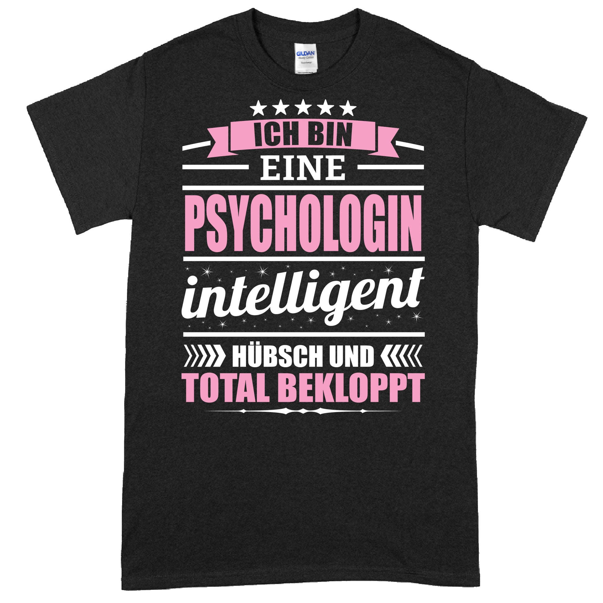 Design eines Shirts mit der Aufschrift "Psychologin Shirt | Ich bin ein Geschenk" in stilvoller Schrift.